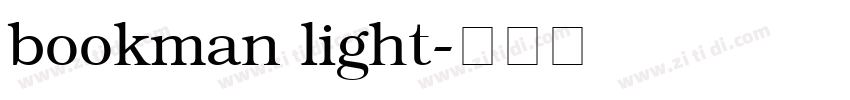 bookman light字体转换